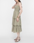 SIXDO Polka Dot Spaghetti Strap Maxi Chiffon Dress